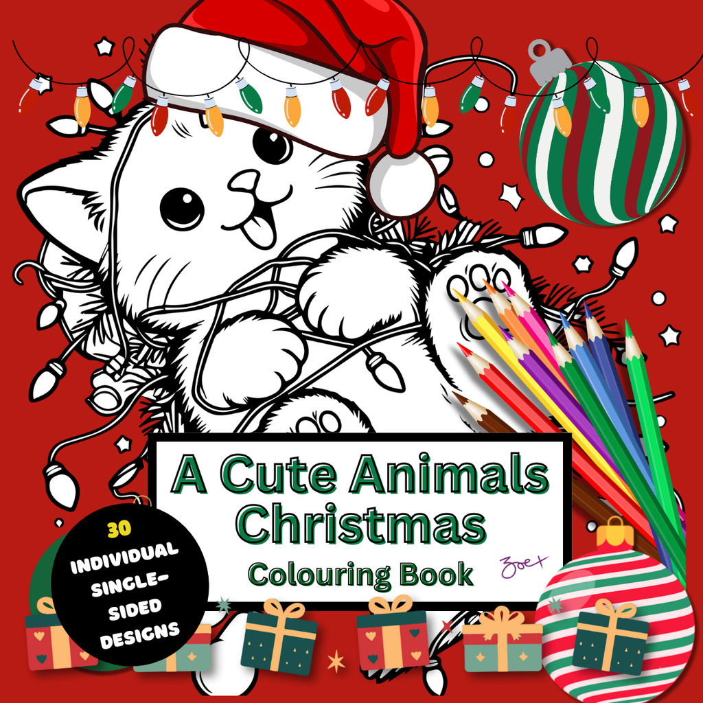 Cute Animals Christmas Colouring Book
