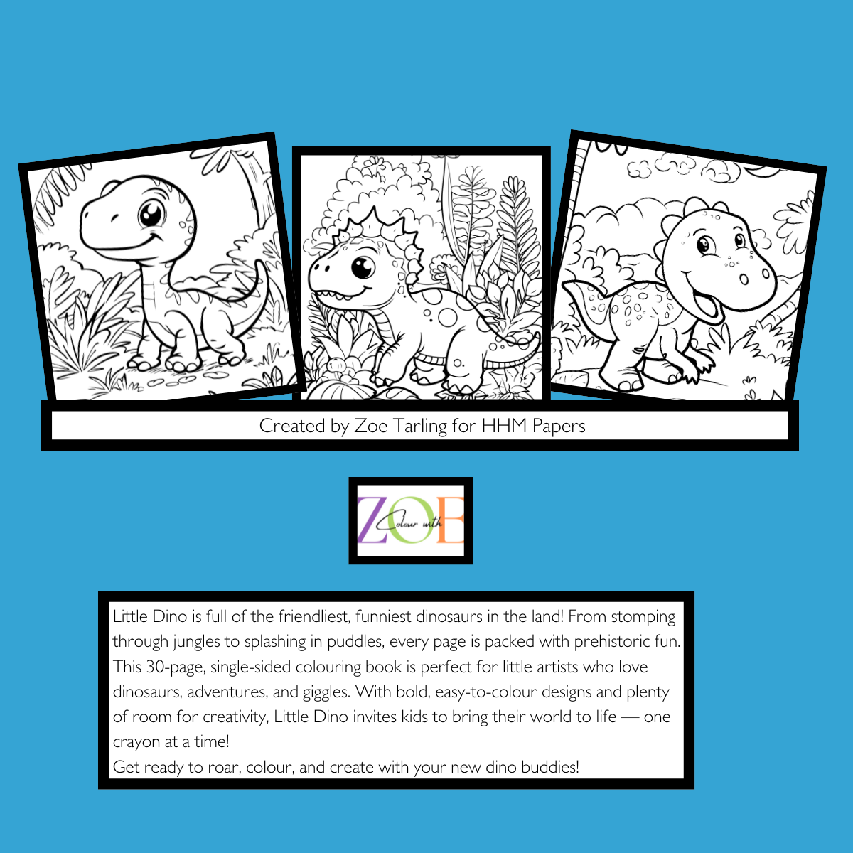Little Dino Colouring Book