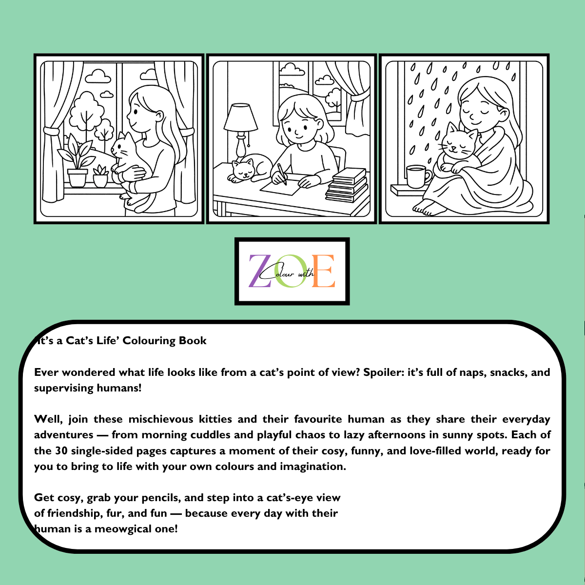 It's A Cat's Life Colouring Book