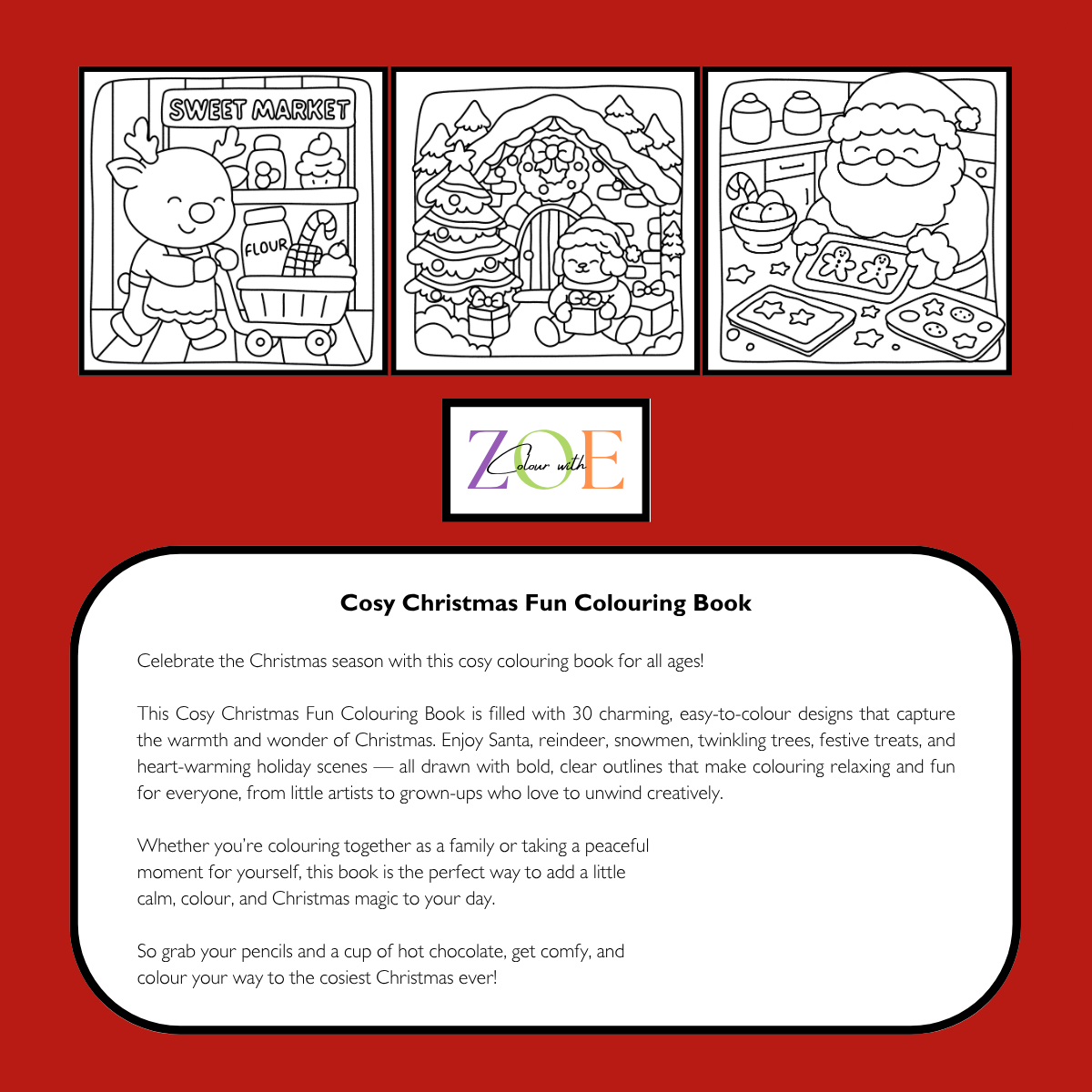Cosy Christmas Fun Colouring Book