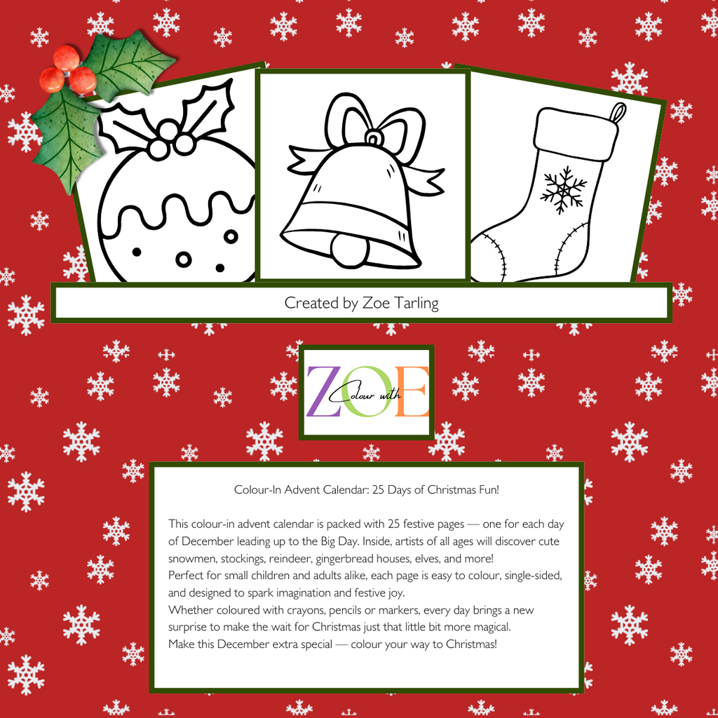 Advent Calendar Colouring Book