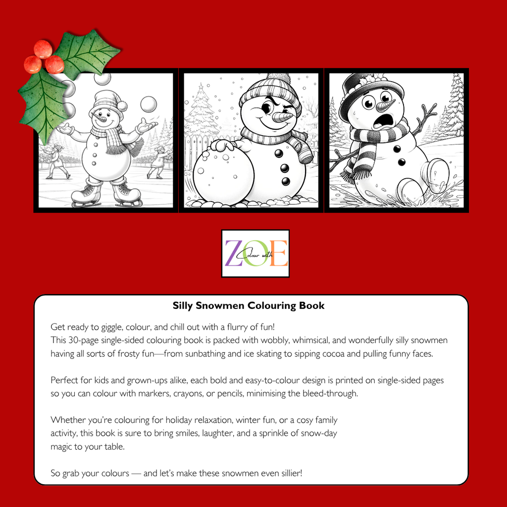 Silly Snowmen Colouring Book