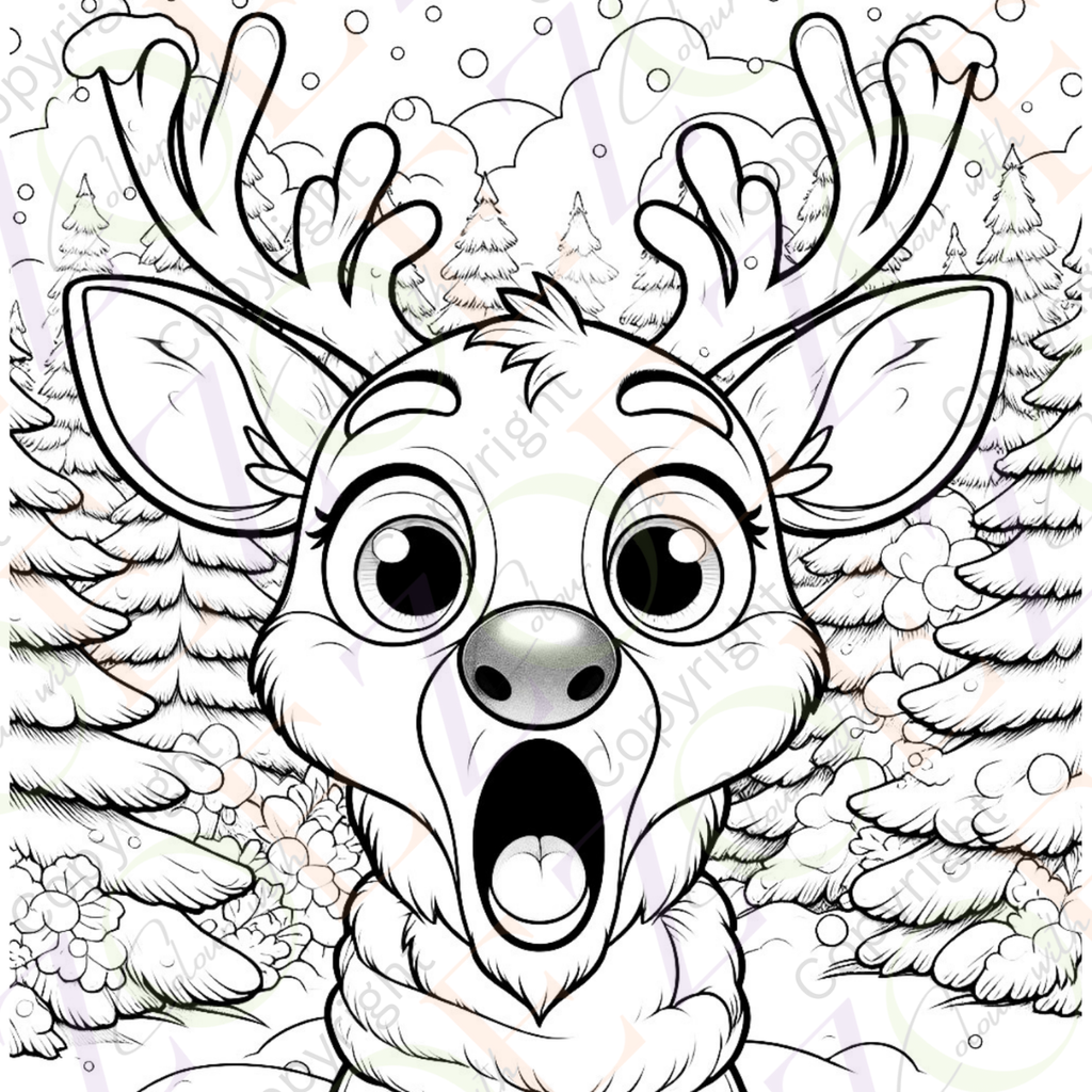Silly Reindeer Colouring Book