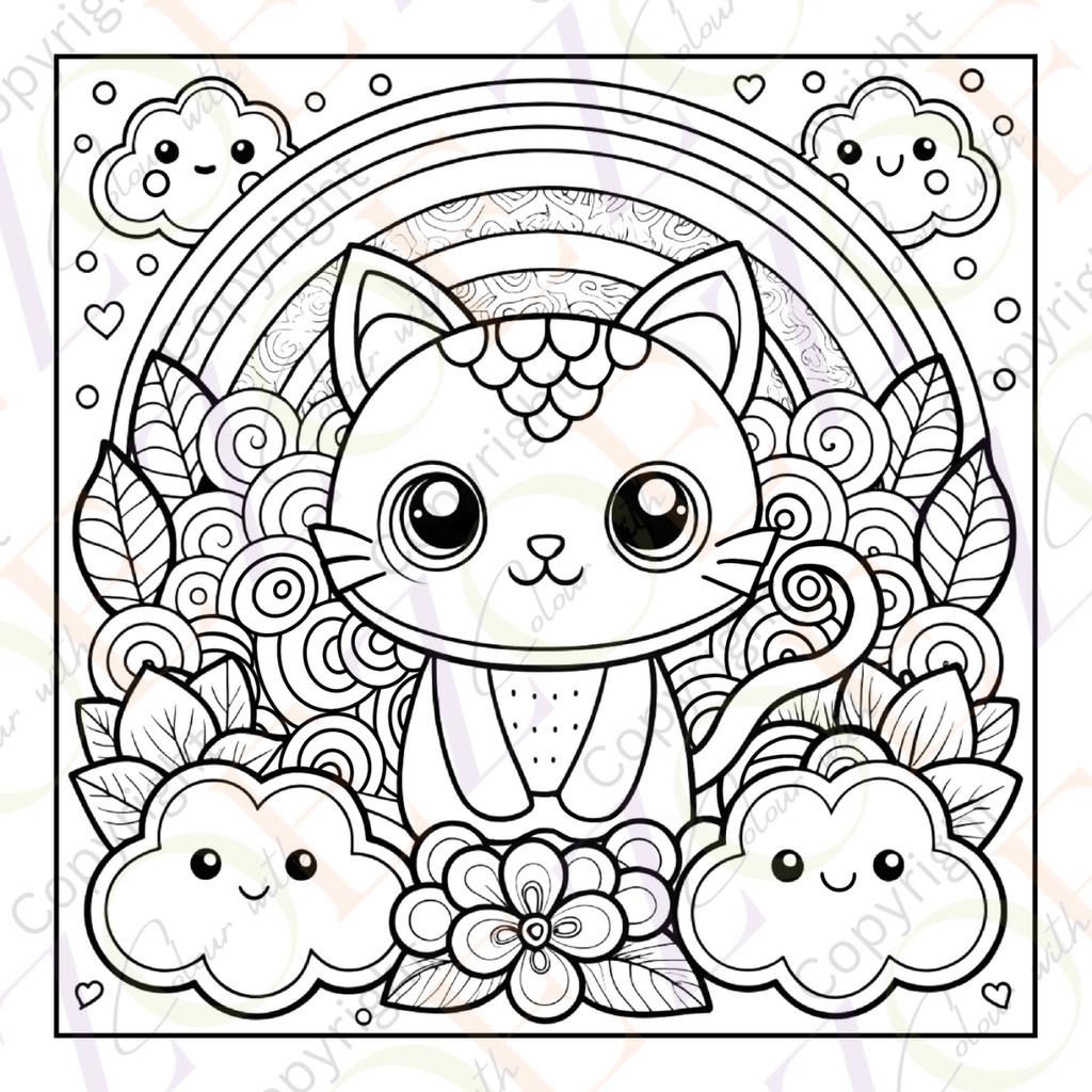 Kawaii Mandala Colouring Book