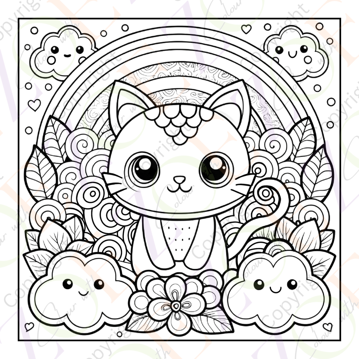 Kawaii Mandala Colouring Book