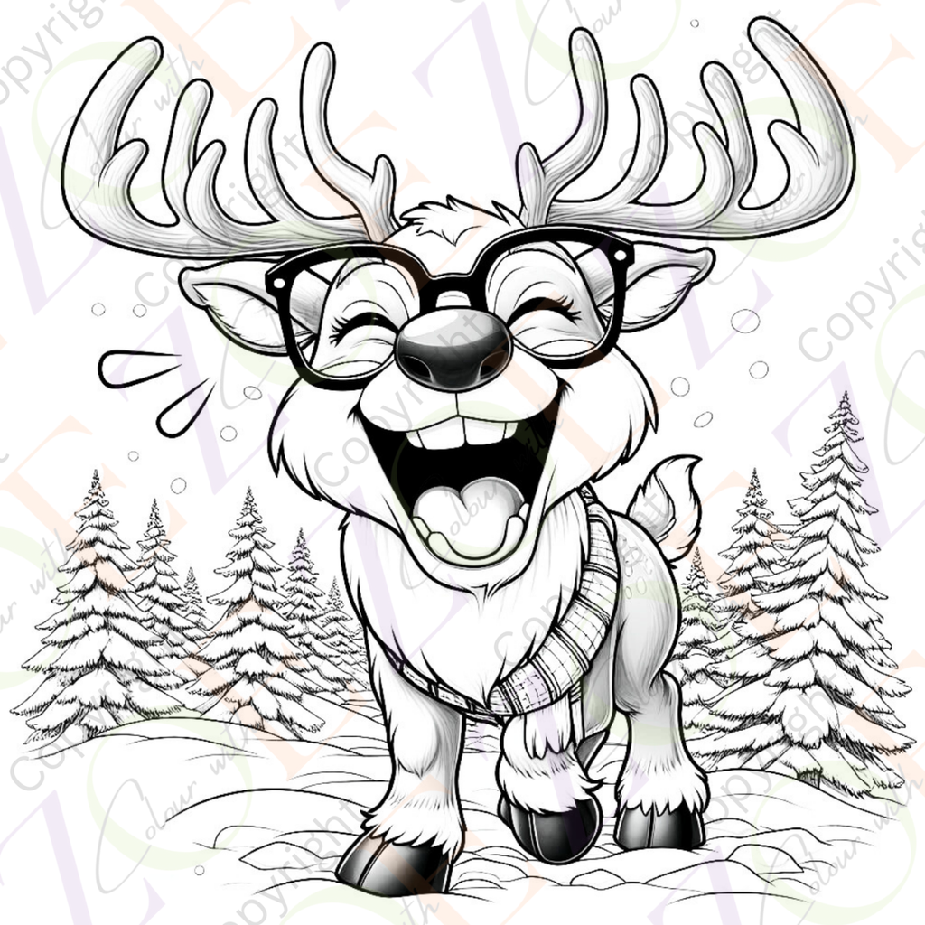 Silly Reindeer Colouring Book