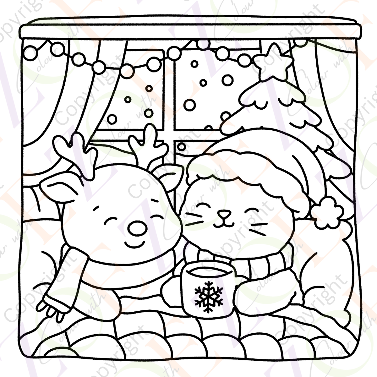Cosy Christmas Fun Colouring Book