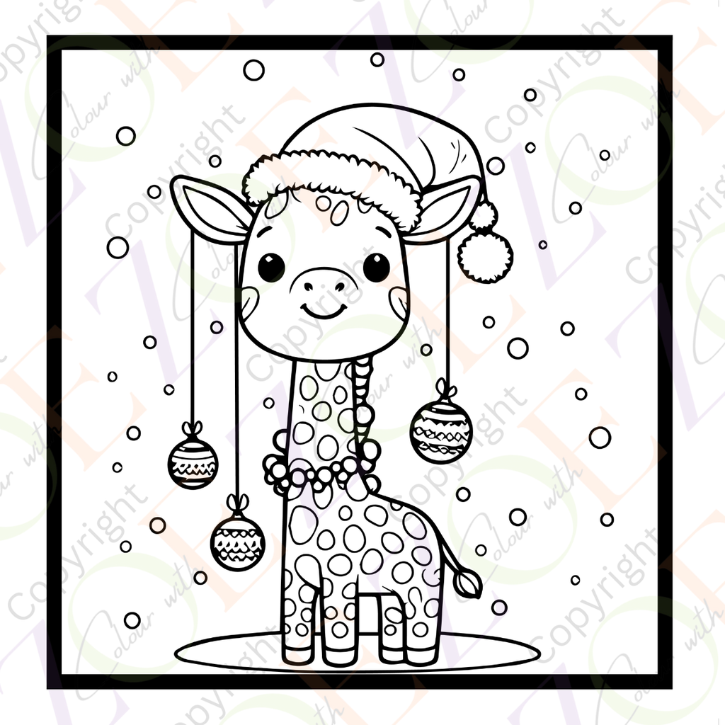 Cute Animals Christmas Colouring Book