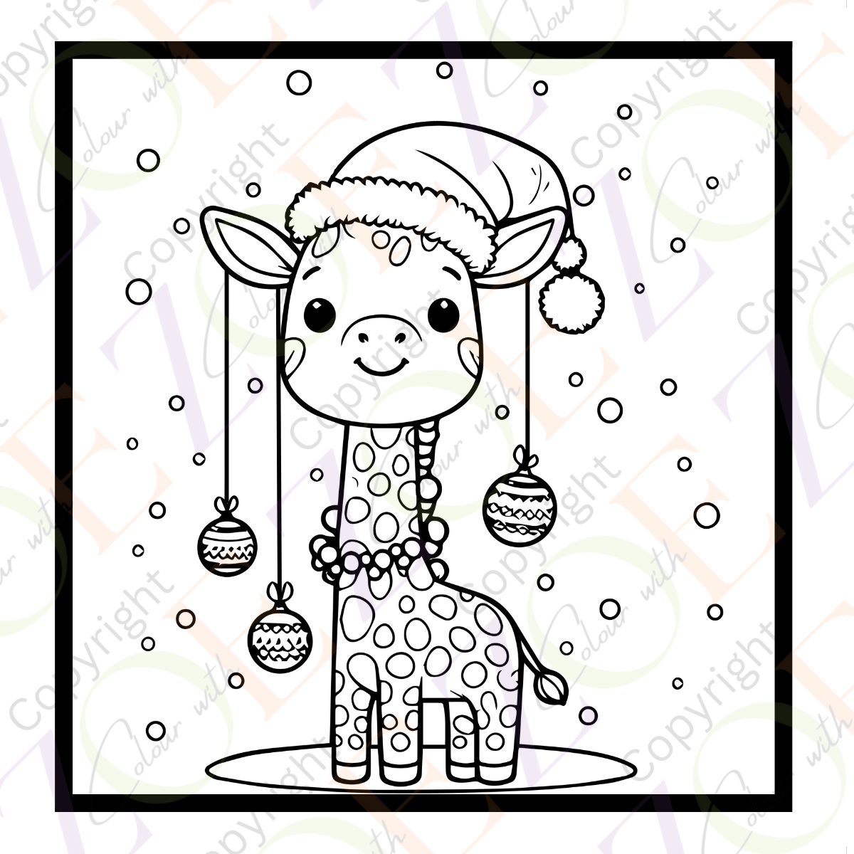 Cute Animals Christmas Colouring Book