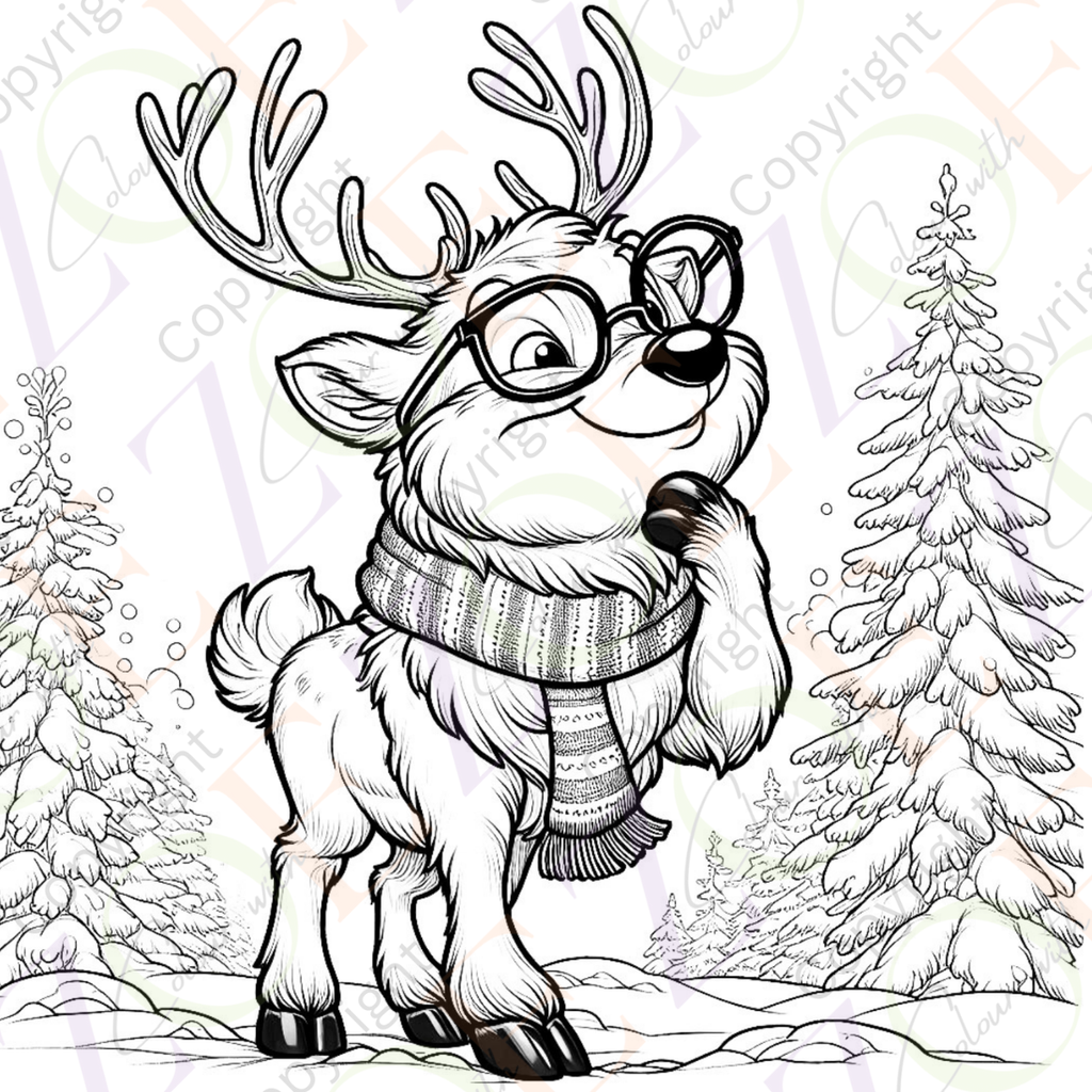 Silly Reindeer Colouring Book