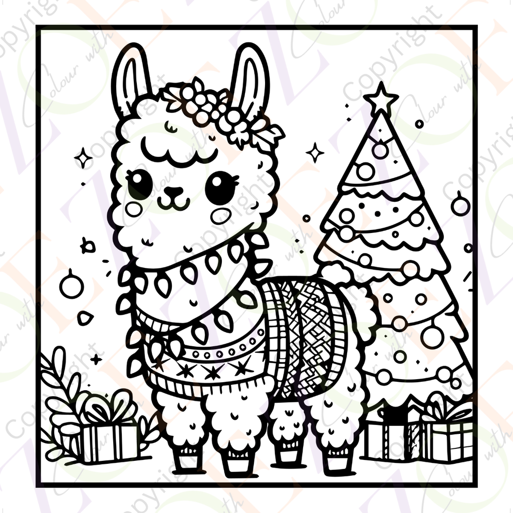Cute Animals Christmas Colouring Book